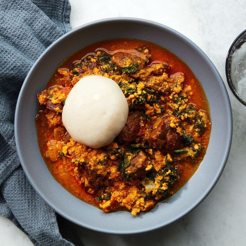 Eba and Egusi