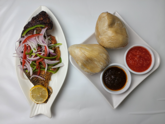 Kenkey with Grilled Tilapia